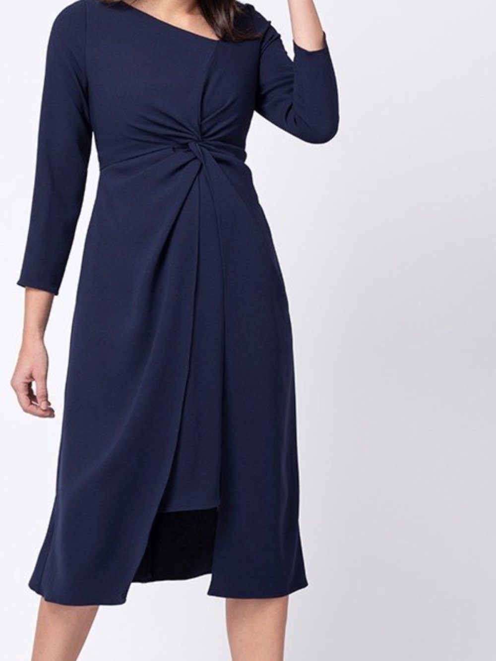 Seraphine Maternity Navy Long-Sleeve Dress Size 8